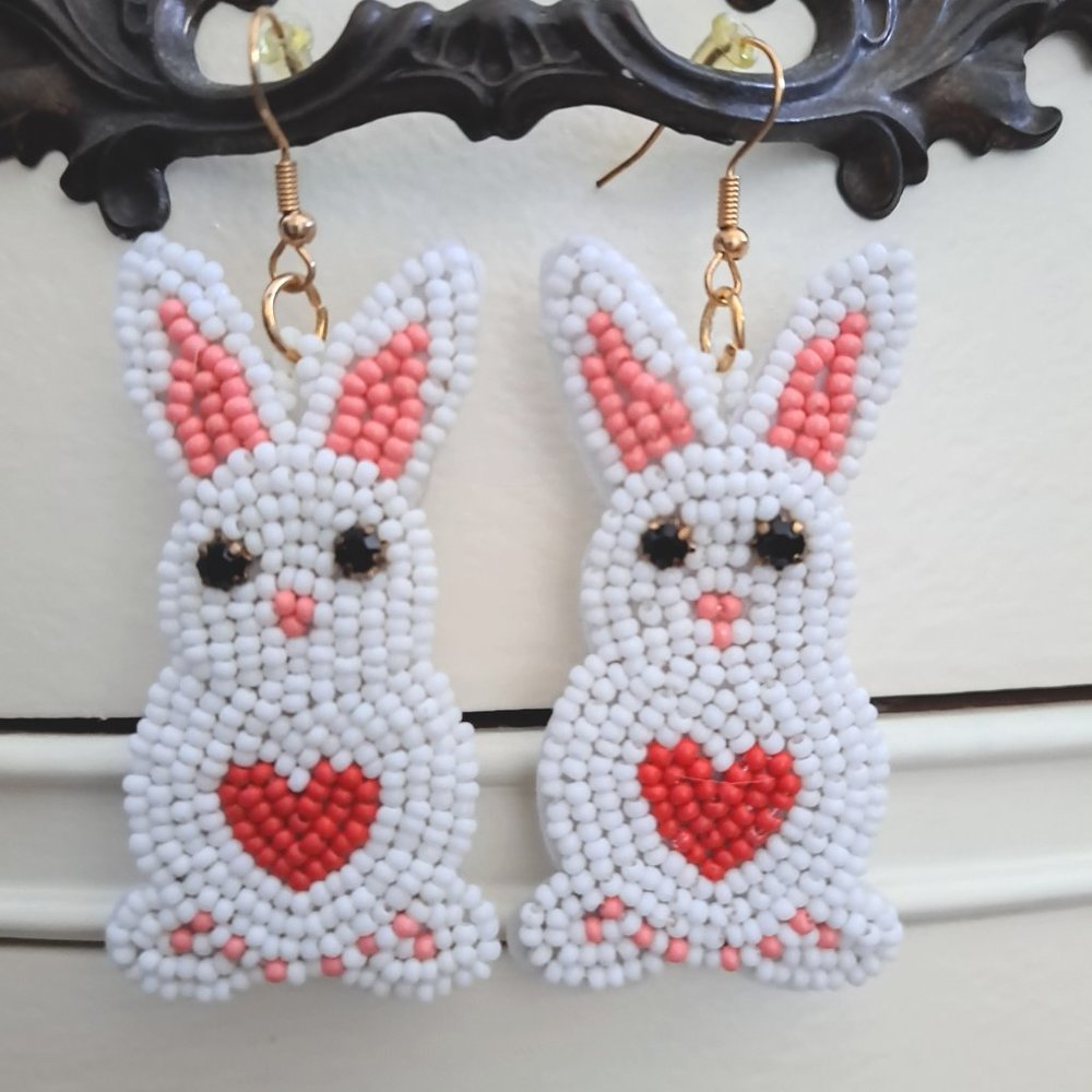 Beaded Valentines or Easter Earings